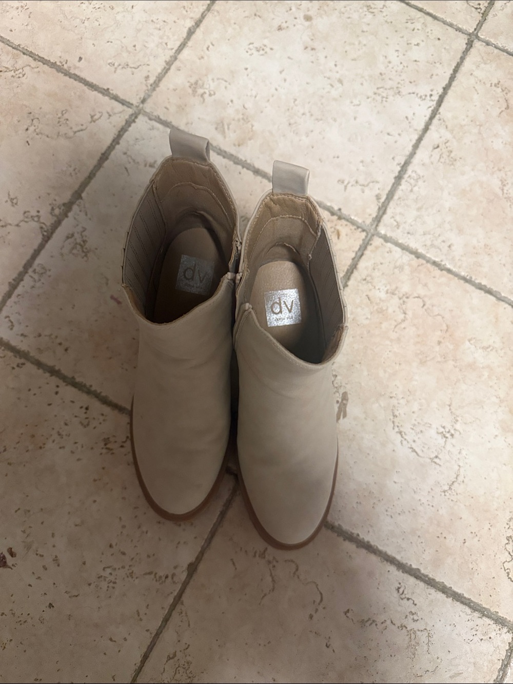 DV by Dolce Vita Taupe Pull-On Ankle Booties